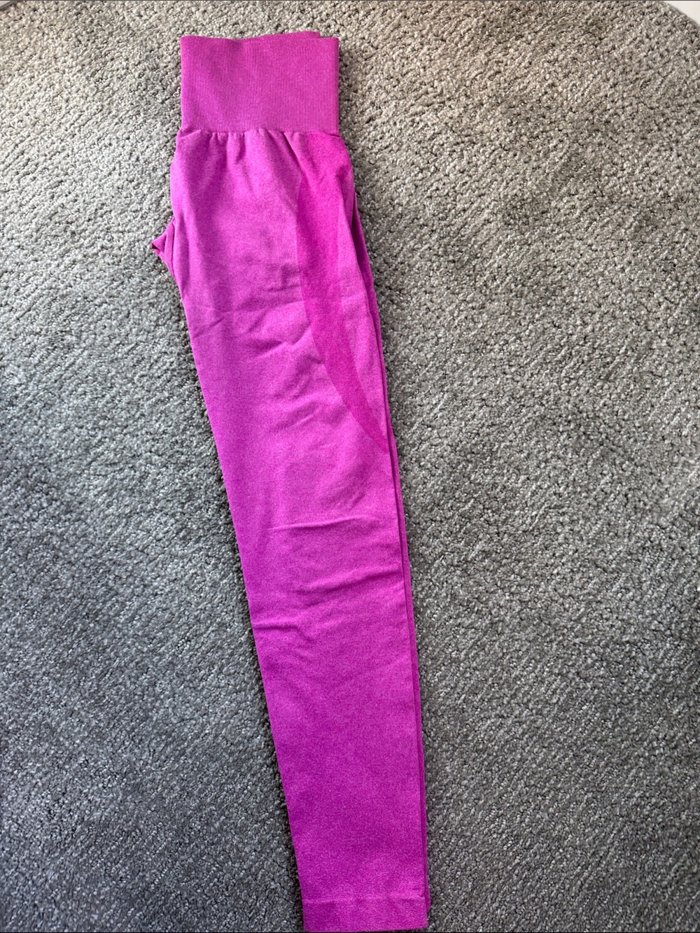 NVGTN Girls Magenta High-Waist Leggings